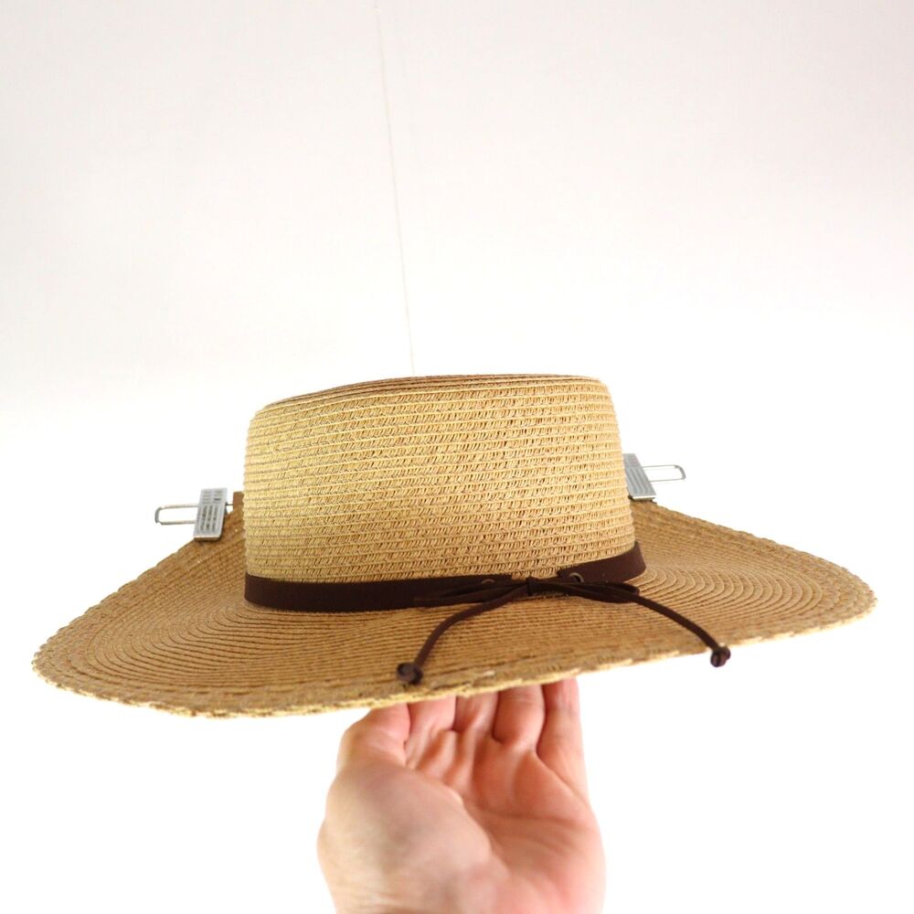 New Lucky Brand Tan/Brown Straw Women's Hat One Size